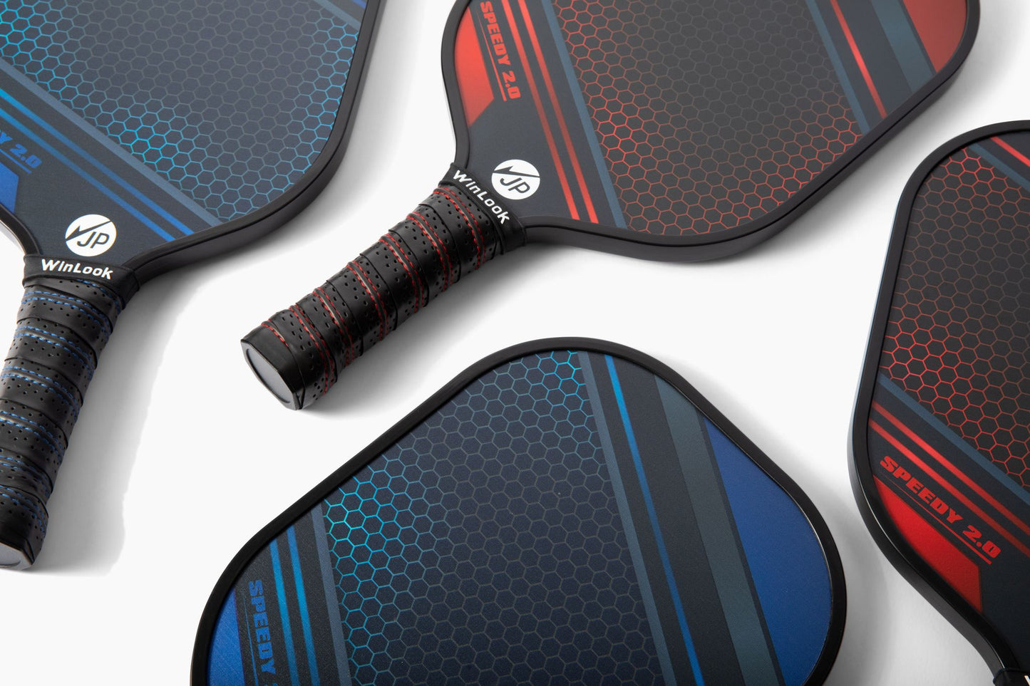 Pickleball Paddles Set – Graphite Carbon Fiber Rackets - Set of 4