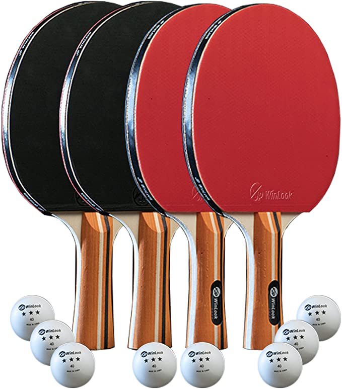 JP WinLook Ping Pong Paddles Set of 4